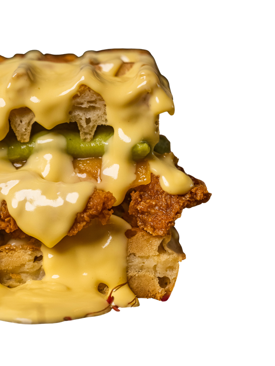 Gaufre poulet pané